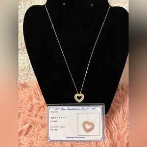 Gold Double Heart Necklace with.50 carat of diamonds 💎